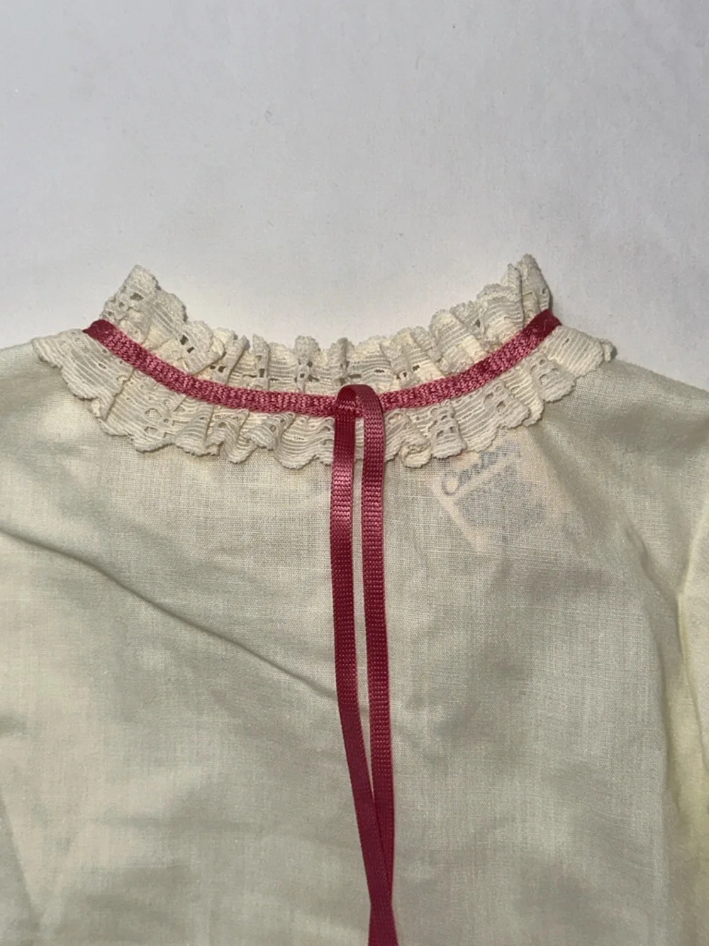Vintage Carters Baby Blouse Size 12 Months Made in USA Lace Collar Top